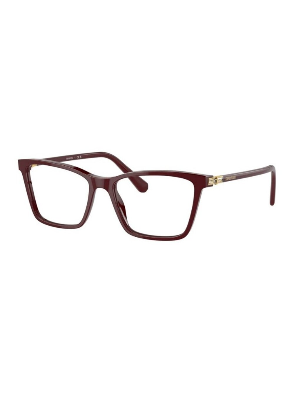 New Authentic Swarovski Women's Burgundy Rectangle Acetate SALE